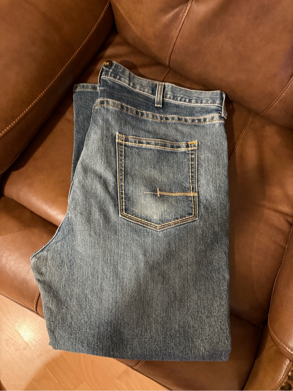 Ariat Rebar Men's Slim Straight Blue Denim Jeans (M5)